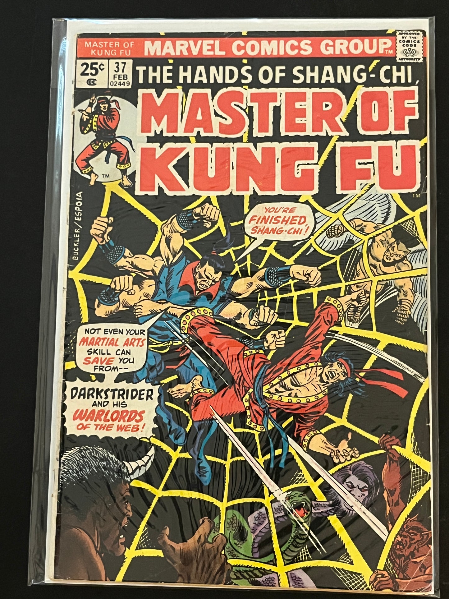 Hands of Shang-Chi, Master of Kung Fu 37 VG