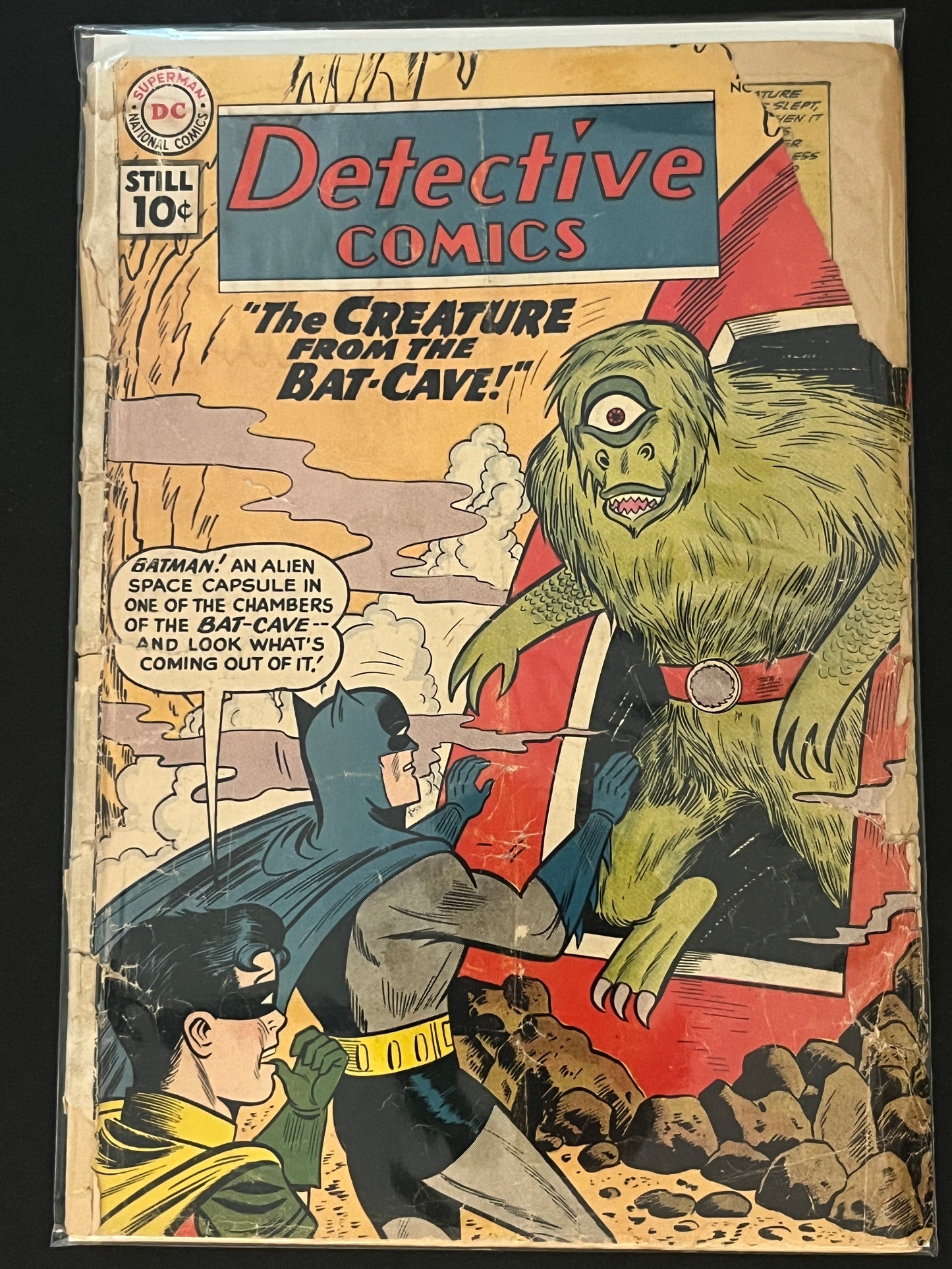 Detective Comics 291 Reader copy - detached at top staples; rips on covers, book complete